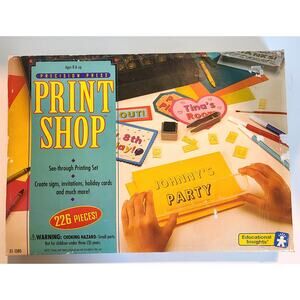 Precision Press PrintShop Kit Arts Crafts Stamping Alphabet Kids Vintage 1995